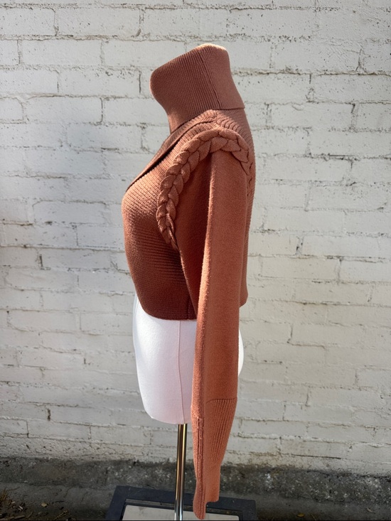 Michael Costello x Revolve Fresia Sweater Caramel Brown XXS - Picture 5 of 9